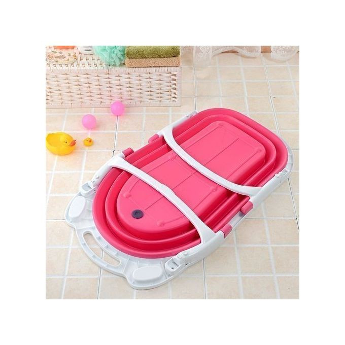Generic Baby Folding Bathtub and Baby Basin - Pink