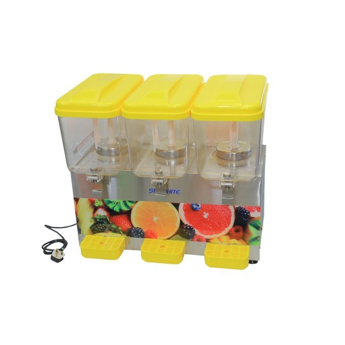 Generic Triple Juice Dispenser juice Cooler Snow White Juice Dispenser - Yellow
