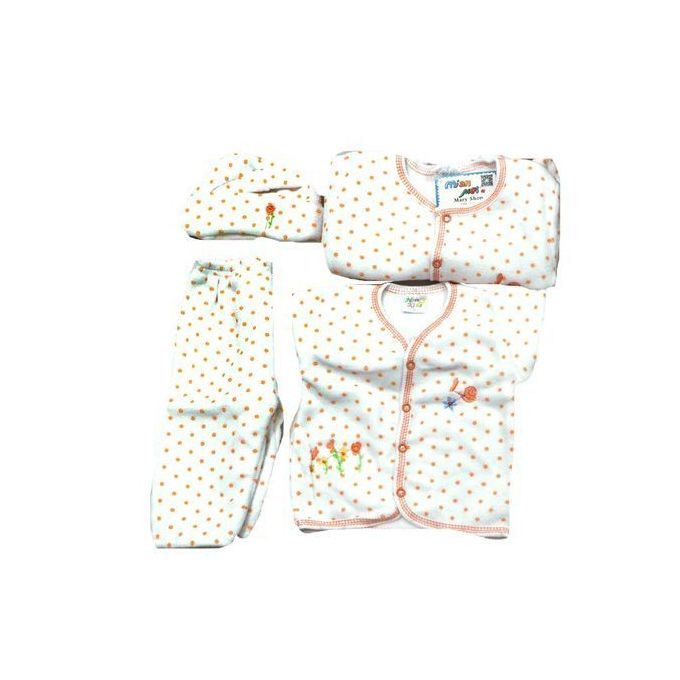 Adorable Baby Boy Girl Warm Clothing Overall Sweater Set Newborn Clothes - White and Orange