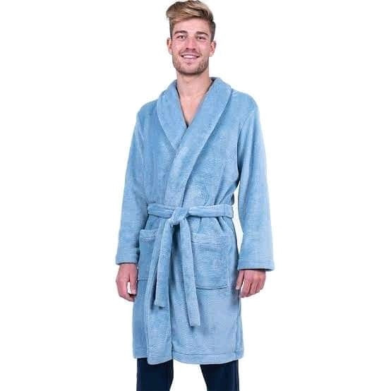 Generic Comfortable Cotton Bathrobe - Blue