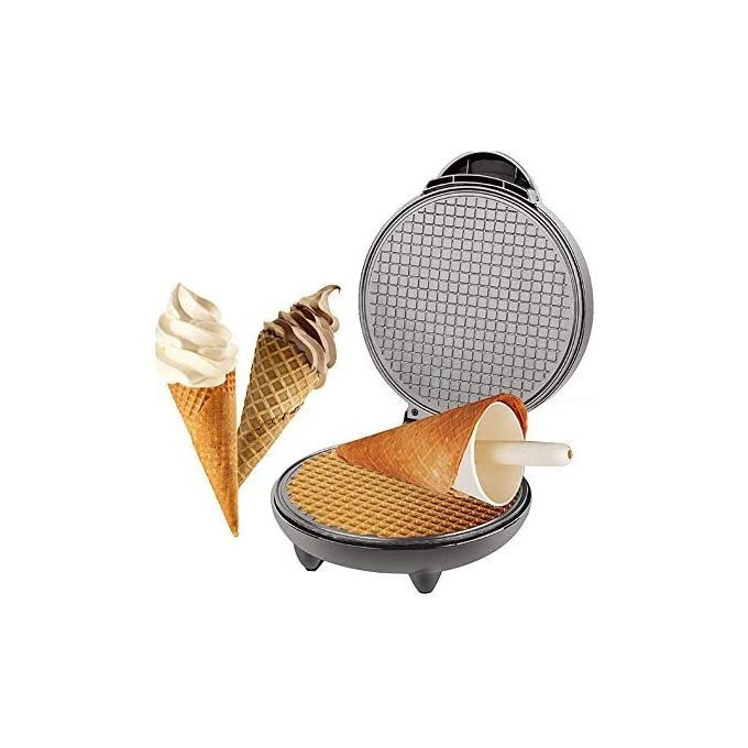 Sayona Electric Waffle, Ice Cream Cone Maker Machine, Egg Rolls Baking Pan -Black