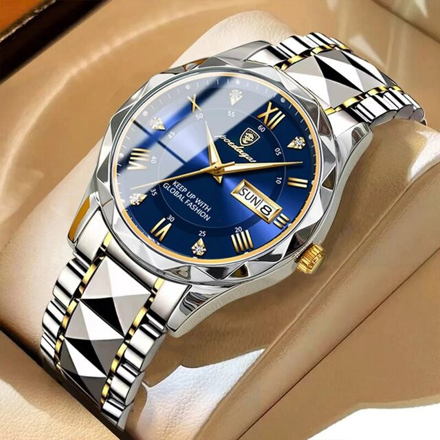 Poedagar 615 New Arrivals Fashion Luxury Men Watch Reloj Stainless Steel Wristwatch Waterproof Luminous Quartz Watches for Men