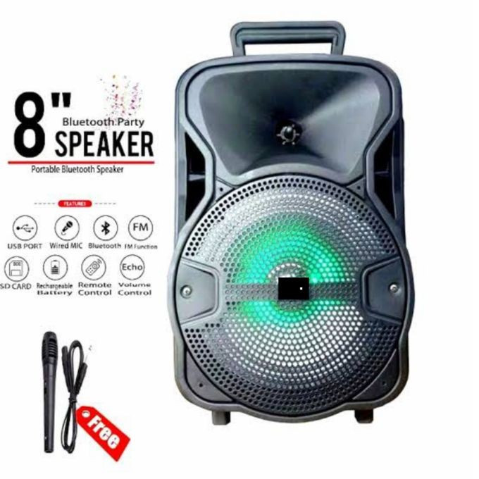 Generic Alp 803 Portable Reachable Bluetooth Speaker With A Microphone Black