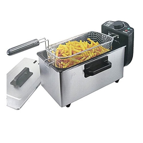 Digiwave 3.0 Litres Stainless Steel Electric Deep Fryer – Silver, Black