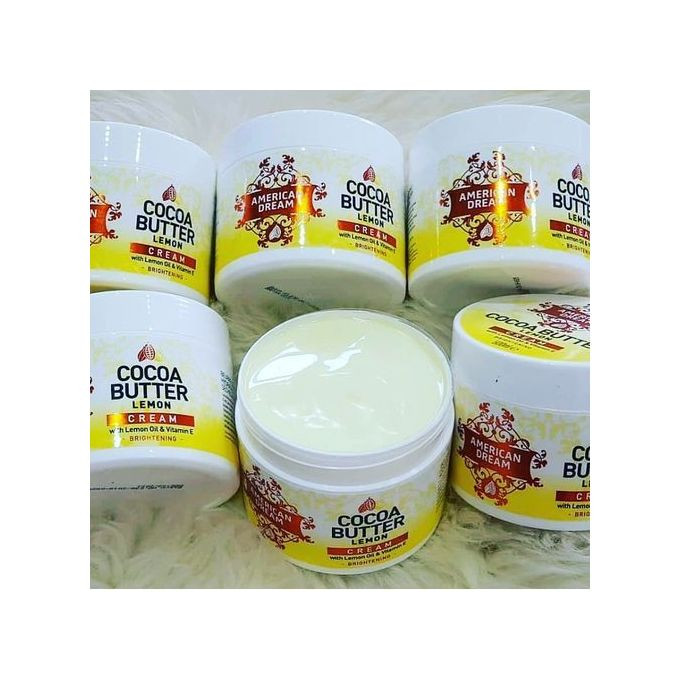 American Dream Cocoa Butter Lemon Brightening Cream With Lemon Oil & Vitamin E 500ml